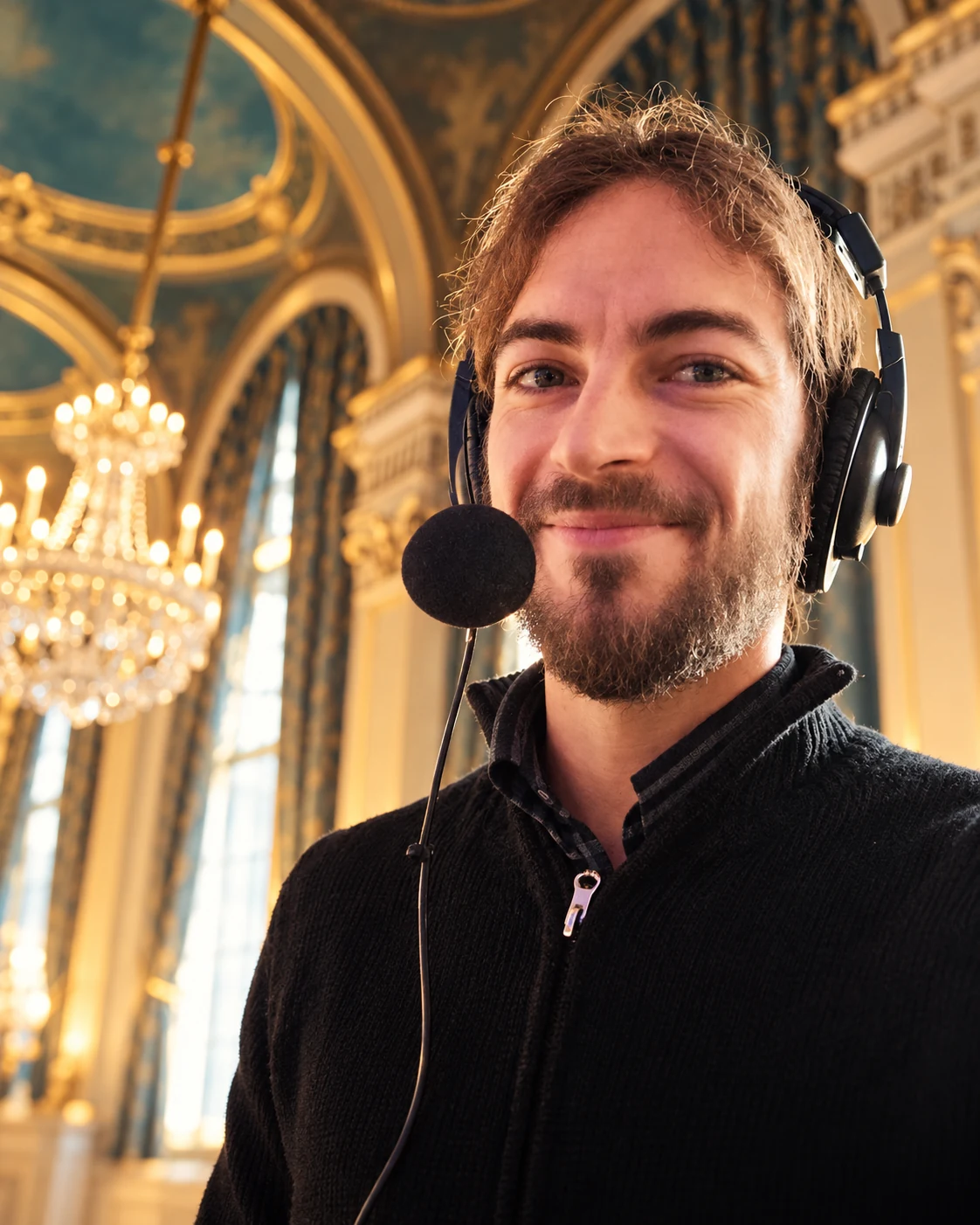Portrait of Andreas Zilleckens wearing a headset